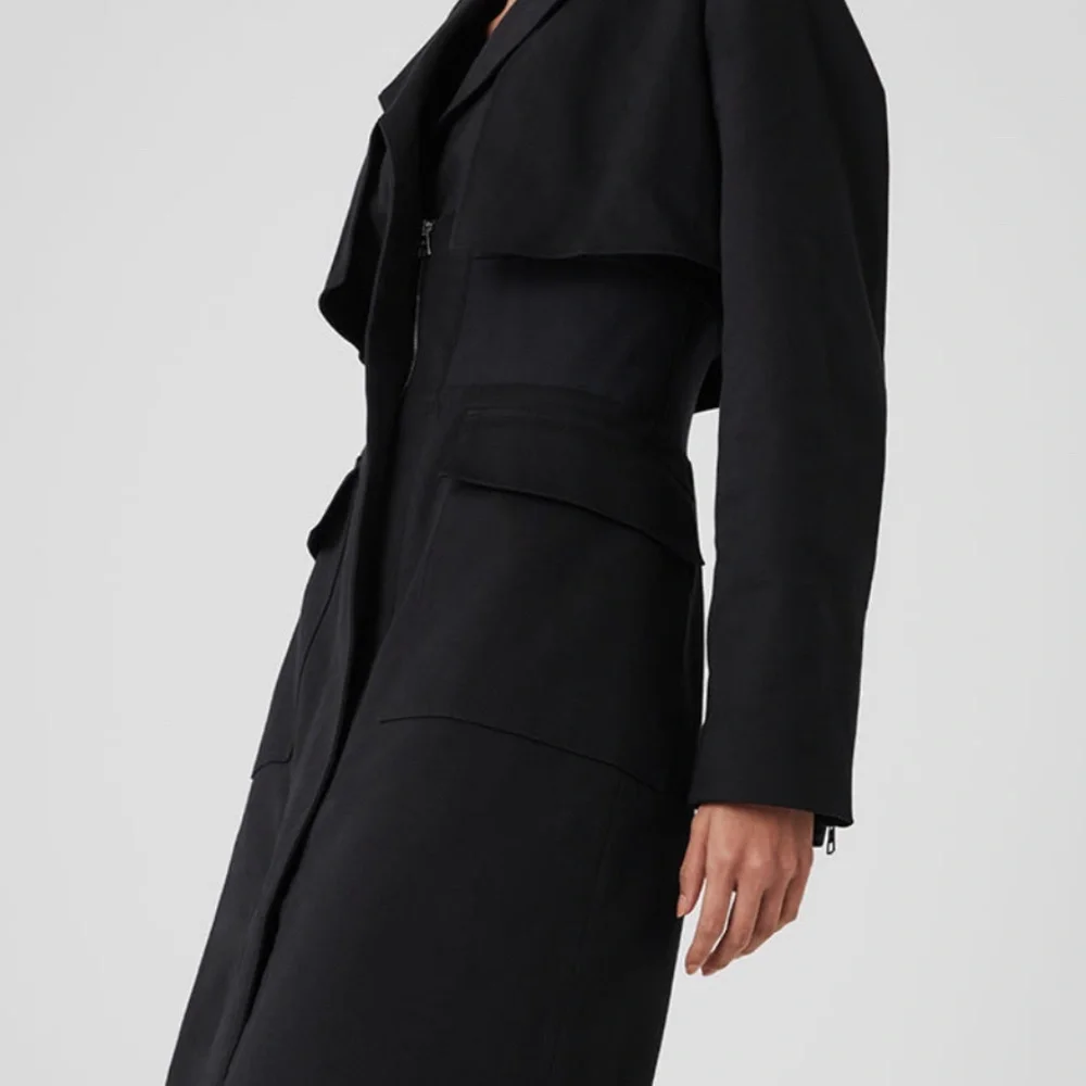 Alo Formation Trench Coat - Black - Picture 7 of 7